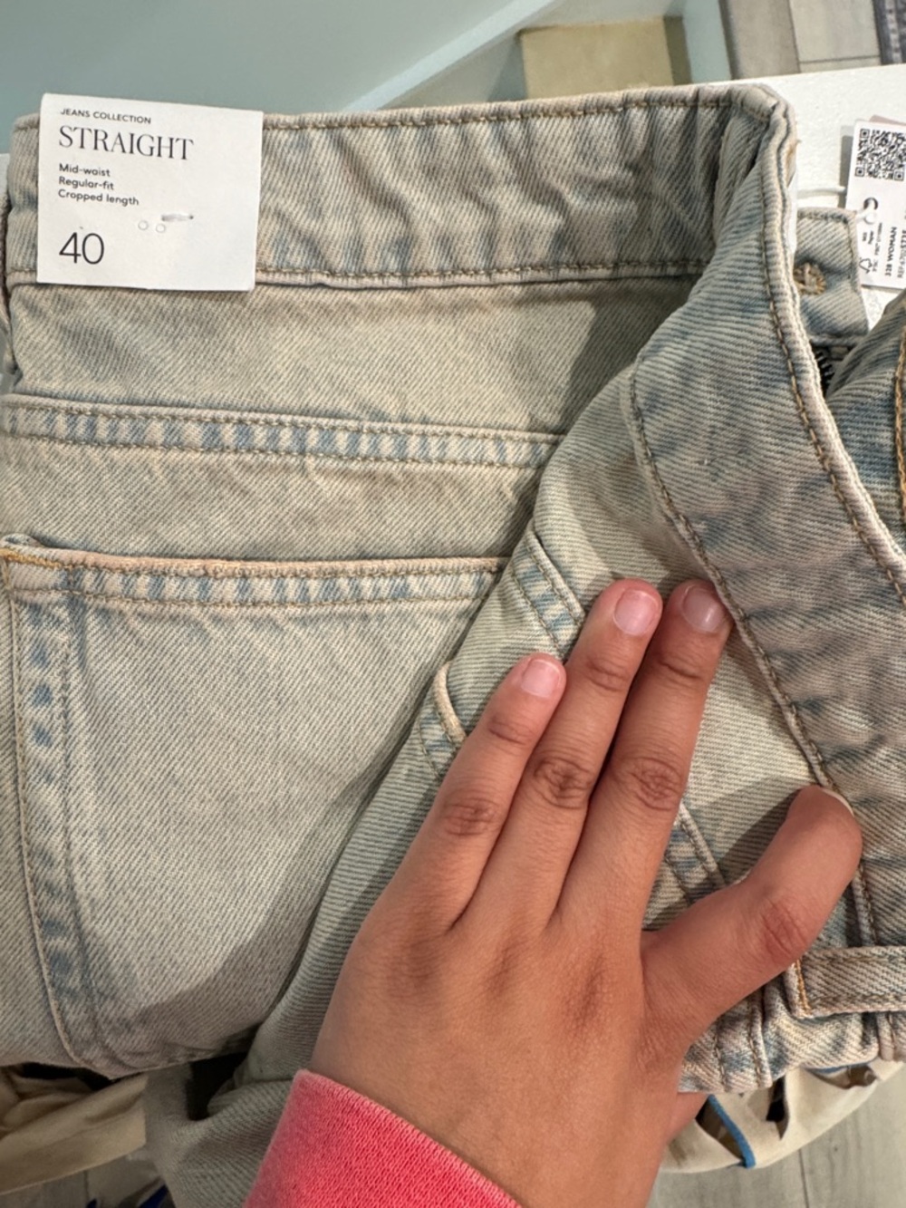 NWT Mango Straight Leg Jeans in Light Wash